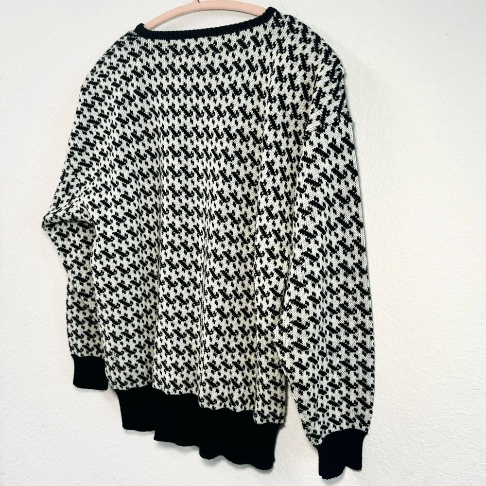 VINTAGE ANN WI HOUNDSTOOTH SWEATER - Picture 7 of 7